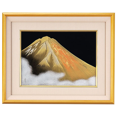 パネル 金富士 木製 漆塗り アート インテリア 12-14301 漆器の井助