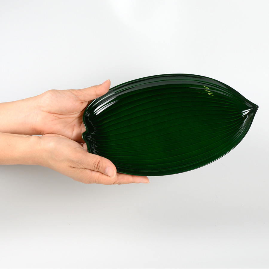 カブト　鉢　中　漆 笹波鉢 緑 漆器の中鉢 FC30-14 漆器の井助