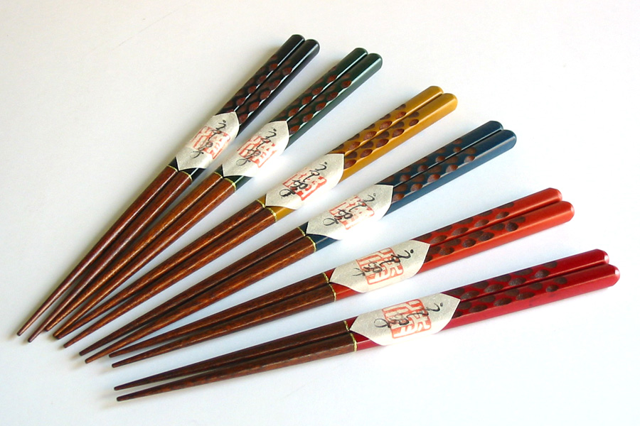 箸 漆切子　木製漆塗り　漆器の井助